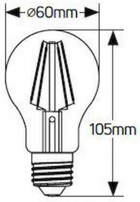 Geyer Λάμπα LED 8W για Ντουί E27 και Σχήμα A60 Φυσικό Λευκό 700lm Dimmable