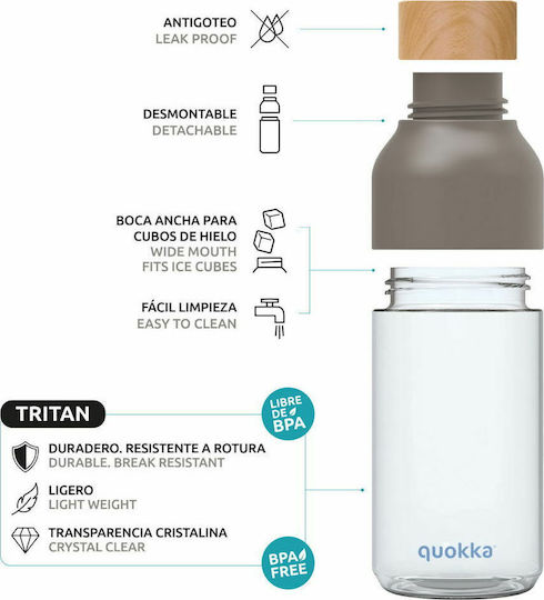 Quokka Ice Kinderflasche Kunststoff Auslaufsicher Rosa 570ml