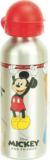 Gim Mickey Kids Water Bottle Mickey Aluminium with Pop-Up Cap 520ml