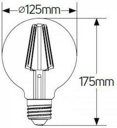 Geyer Λάμπα LED 8W για Ντουί E27 και Σχήμα G125 Φυσικό Λευκό 850lm