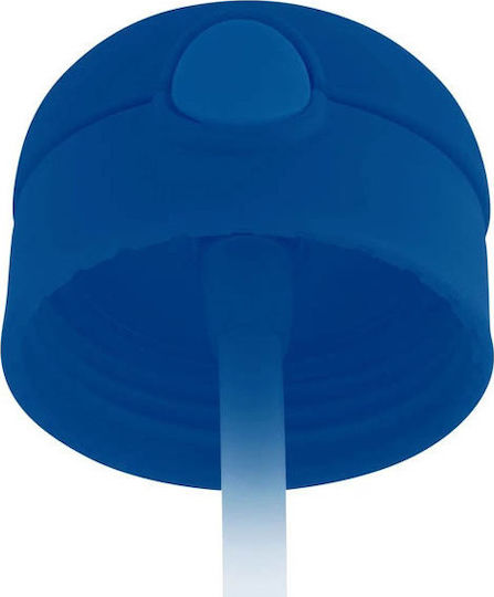 Stephen Joseph Kids Water Bottle Thermos Stainless Steel with Straw Non Spill Blue 325ml