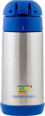 Stephen Joseph Kids Stainless Steel Thermos Water Bottle Blue 325ml