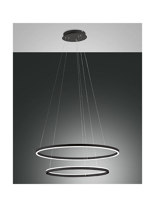 Fabas Luce Giotto Pendant Light LED with Warm White Light Black