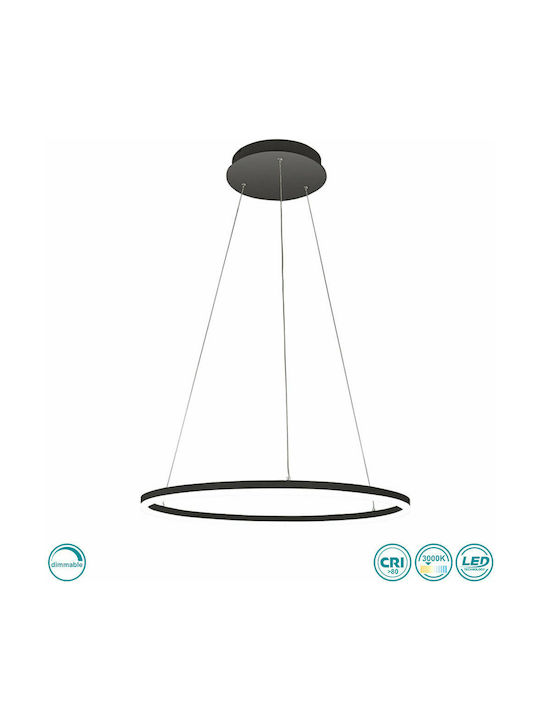 Fabas Luce Giotto Lustră LED cu Alb Cald Lumină Negru