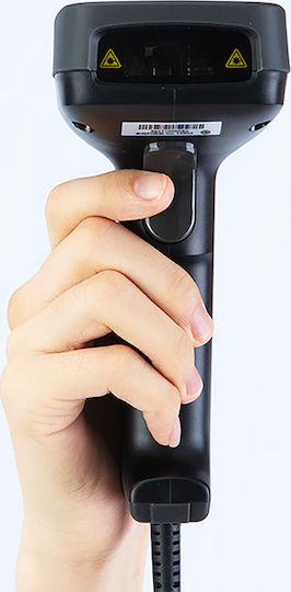 Deli Scanner Χειρός Ενσύρματο με Δυνατότητα Ανάγνωσης 1D Barcodes