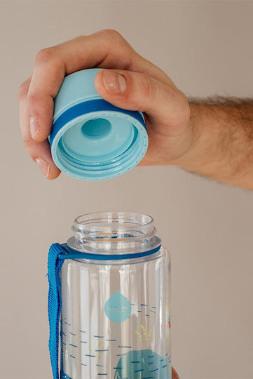 Equa Kinderflasche Kunststoff Auslaufsicher Hellblau 400ml