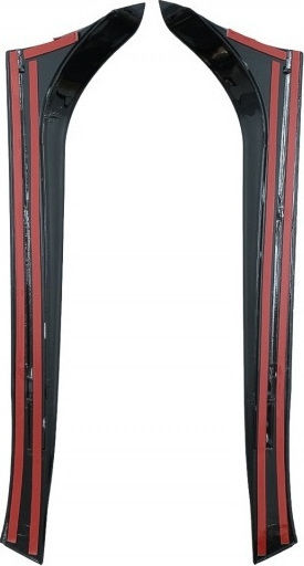 Spoiler Car Sideways Right-Left Add-ons 18 Black Compatible with Volkswagen Polo