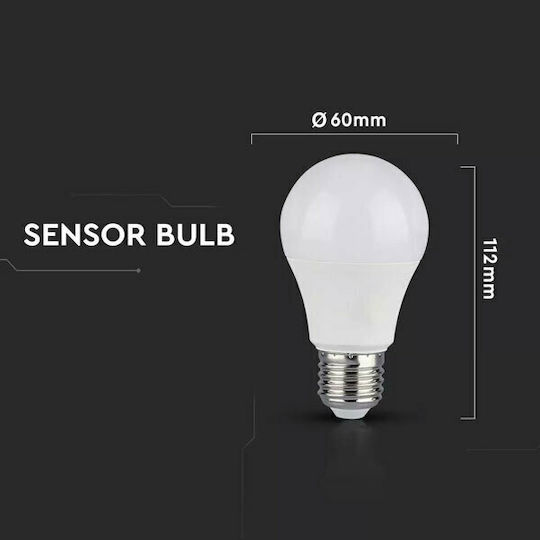 V-TAC VT-2219 LED-Lampe 9W 112mm für Fassung E27 und Form A60 Naturweiß 806lm