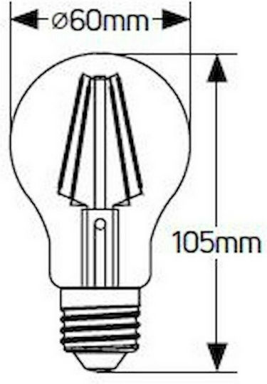 Geyer LED крушка 4W за фасунга E27 и форма A60 Червено 60лм