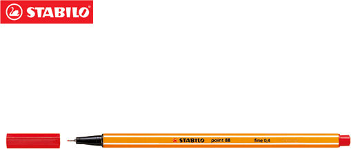 Stabilo Point 88 Μαρκαδόρος Σχεδίου Κόκκινος 0.4mm