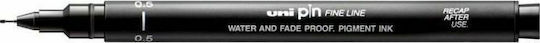 Uni-Ball Pin Line Μαρκαδόρος Σχεδίου Μαύρο 0.5mm