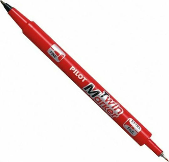 Pilot Twin Marker Μαρκαδόρος Σχεδίου Κόκκινος 2mm