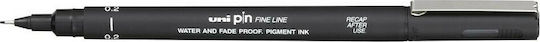 Uni-Ball Pin Line Μαρκαδόρος Σχεδίου Μαύρος 0.2mm