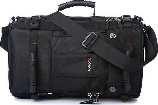Kaka Carry On Durable Sack Voyage Back 40lt Black Fabric L55xW20xH32cm