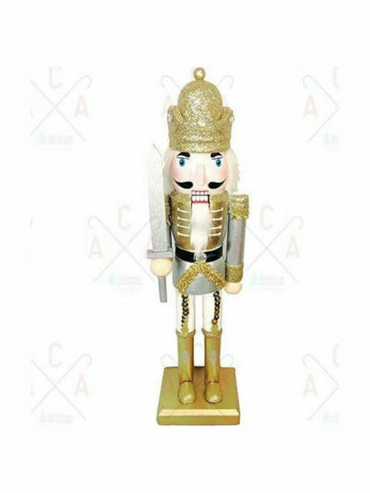 Aca Wooden Christmas Nutcracker 30cm Gold