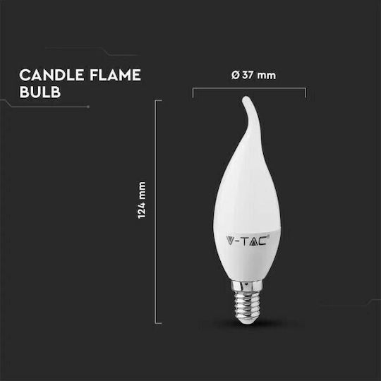 V-TAC VT-258 Λάμπα LED 5.5W για Ντουί E14 Ψυχρό Λευκό 470lm