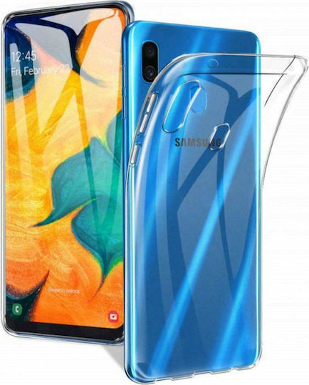 Hurtel Back Cover Σιλικόνης 0.5mm Διάφανο (Galaxy A20e)