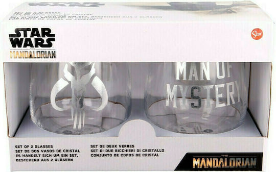 Paladone Mandalorian Σετ Ποτήρια Νερού από Κρύσταλλο 510ml 2τμχ
