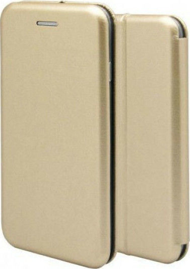 Book Δερματίνης Χρυσό (Redmi Note 8)