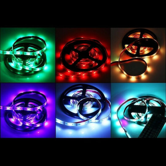Waterproof LED Strip TV USB 5V RGB Light 4x50cm Type SMD5050 with Power Supply & Remote Control