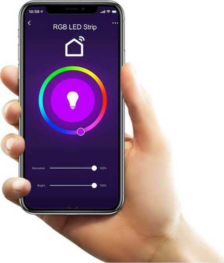 Spot Light Waterproof Smart LED Strip Wi-Fi 220V RGB Light 10m with Power Supply, Remote Control & WiFi Controller