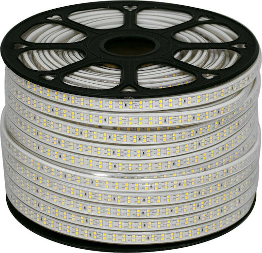 GloboStar Αδιάβροχη Ταινία LED 220V Φυσικό Λευκό Φως 1m Τύπου SMD2835