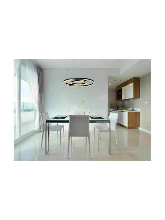 Lucide Lightning Triniti Pendant Light LED with Warm White Light Black