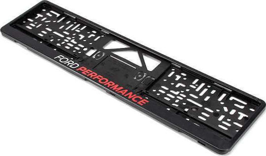 Car License Plate Frame Plastic Ford Performance 52.5 x 13cm Black 1pcs