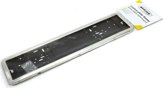 AMiO Car License Plate Frame Plastic 53 x 12cm Chromium 1pcs