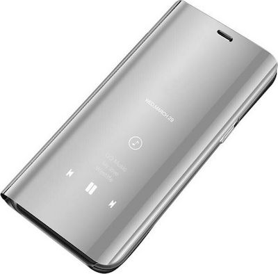 Hurtel Clear View Buchen Sie Kunststoff Silber (Redmi Note 9S / 9 Pro / 9 Pro Max)