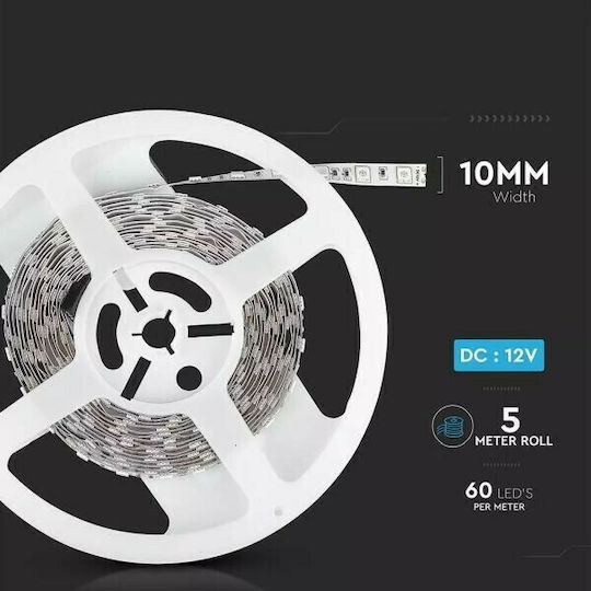 V-TAC LED-Streifen 12V Gelb Licht 5m Typ SMD5050 mit Netzteil