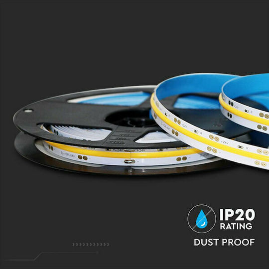 V-TAC LED Strip 24V Natural White Light 5m Type COB