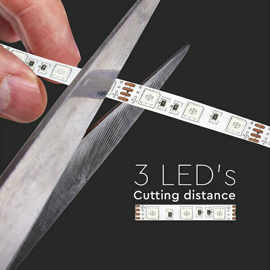 V-TAC LED Strip 12V Cold White Light 5m Type SMD3014
