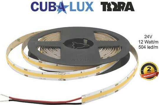 Cubalux Ταινία LED 24V Θερμό Λευκό Φως 5m Τύπου COB