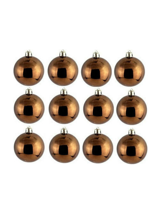 TnS Christmas Plastic Ball Ornament Bronze 6x6cm 12pcs