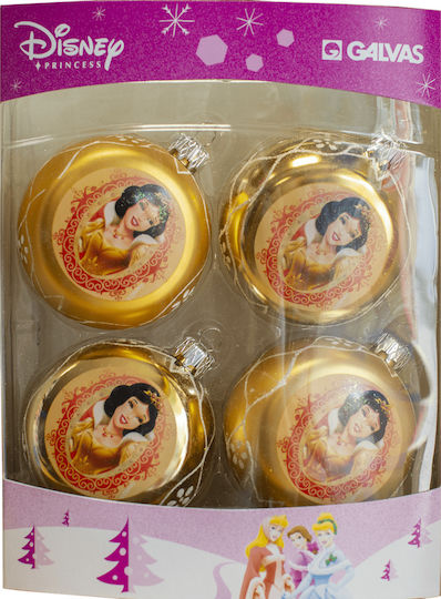 Set mit 4 goldenen Kugeln 7,5 cm