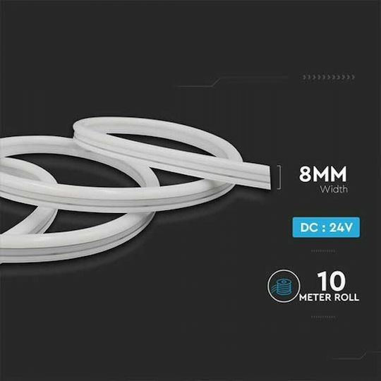 V-TAC Rezistent la apă Bandă LED 24V Galben Lumină 10m Neon Flex