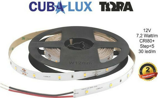 Cubalux Водоустойчива LED Лента 12V Неутрално бяло Светлина 5м Тип SMD2835