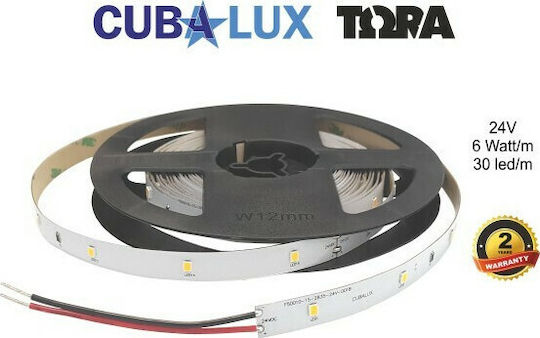 Cubalux Waterproof LED Strip 24V Warm White Light 5m Type SMD2835
