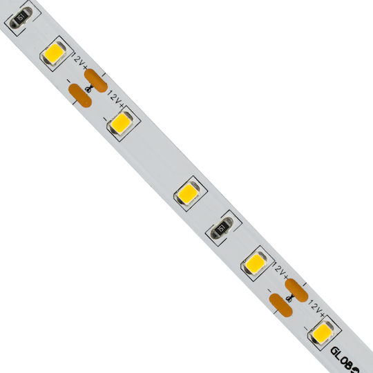 GloboStar Ταινία LED 12V Θερμό Λευκό Φως 5m Τύπου SMD2835