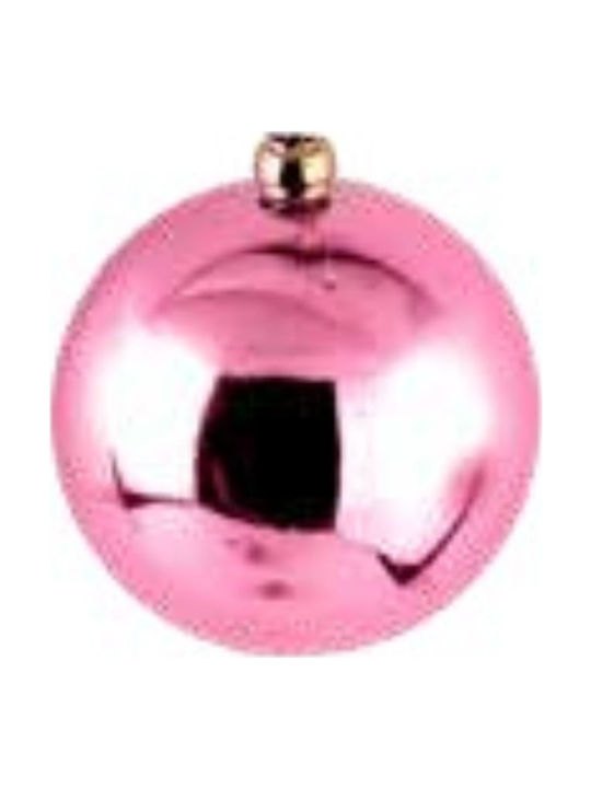 TnS Christmas Plastic Ball Ornament Pink 15pcs