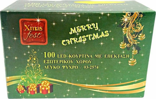100 Lichterketten LED 0.9m. x 80cm Warmes Weiß Typ Vorhang 1Stück (Ohne Transformer)