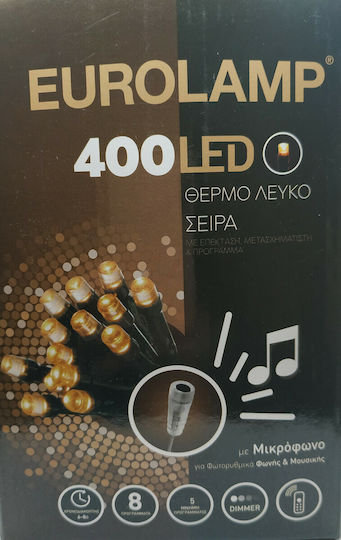 400 Lights LED 23.05m. Warm White in String 1pcs