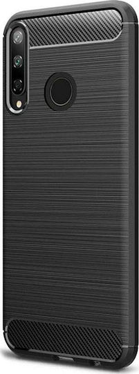 Carbon Brushed Back Cover Σιλικόνης Μαύρο (Huawei P40 Lite E)