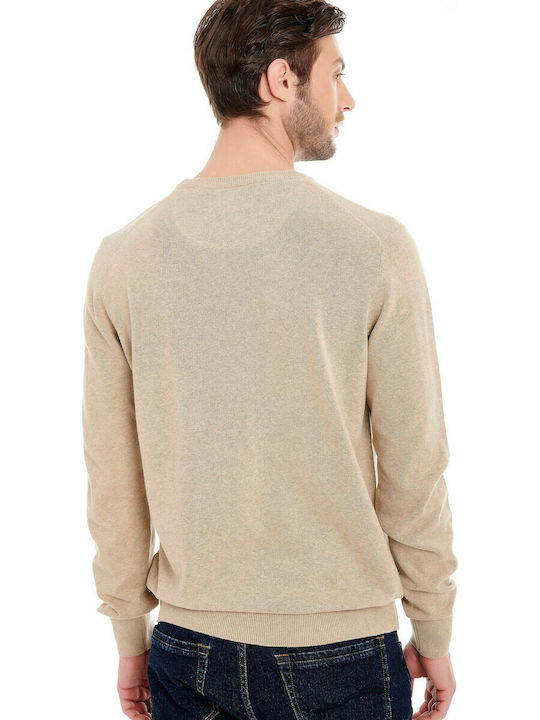 Garage Fifty5 GAM004-20109 Men's Long Sleeve Sweater Beige GAM004-201-09