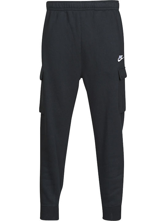 Cargo Sweatpants with Elastic Black