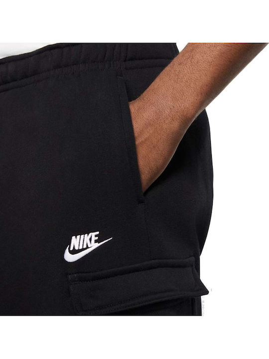 Cargo Sweatpants with Elastic Black