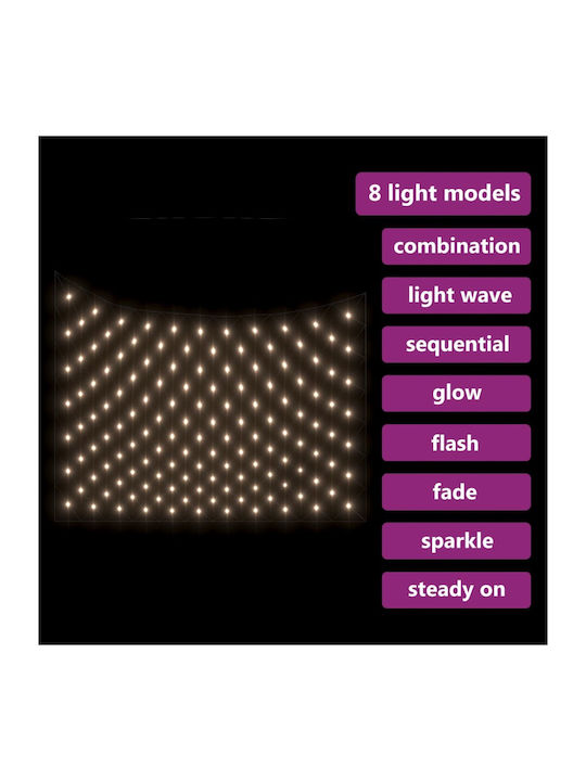 306 Lichterketten LED 3m. x 300cm Warmes Weiß Typ Netz 1Stück