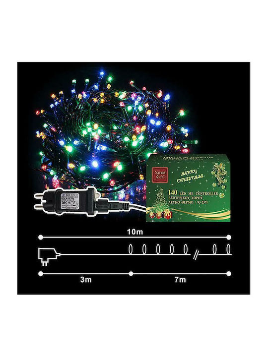 140 Λαμπάκια LED 10μ. Πολύχρωμα σε Σειρά