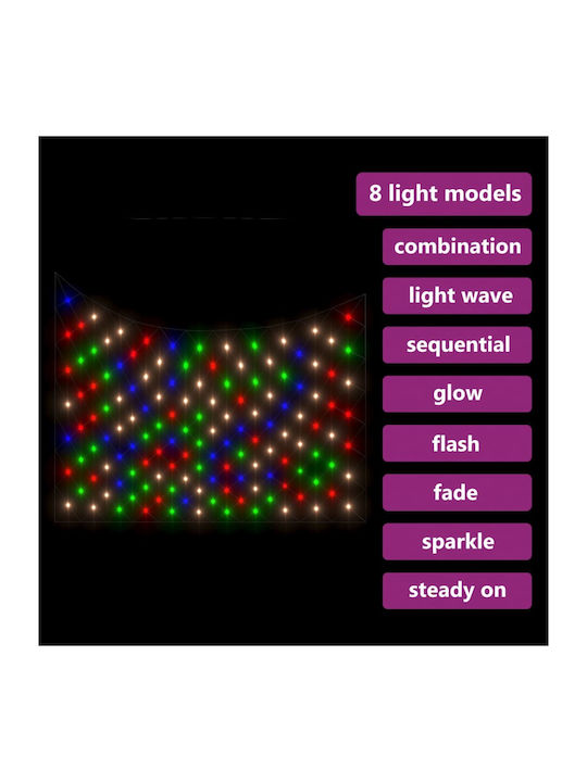 544 Λαμπάκια LED 4μ. x 400εκ. Πολύχρωμα τύπου Δίχτυ